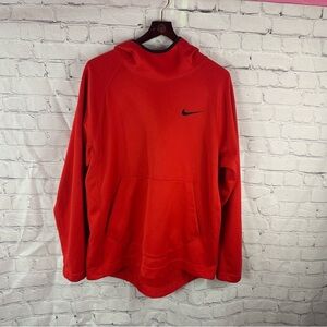 nike dri-fit loose fit hoodie Vibrant Red Sweatshirt sz mens large athletic